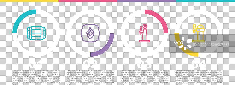木制桶、啤酒花、啤酒龙头和分配器图案图片素材