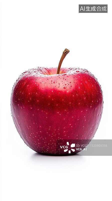 【AI数字艺术】鲜艳欲滴的红苹果图片素材