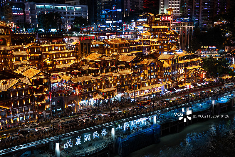 重庆洪崖洞夜景图片素材