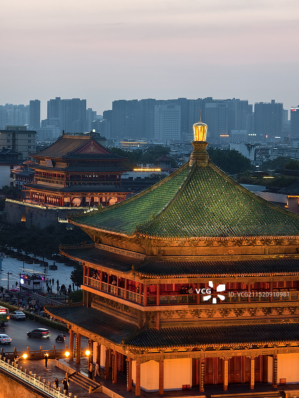 陕西西安钟鼓楼图片素材