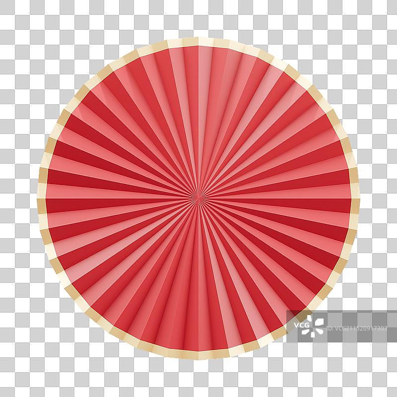 3D渲染的扇形圆形折纸免抠元素图片素材