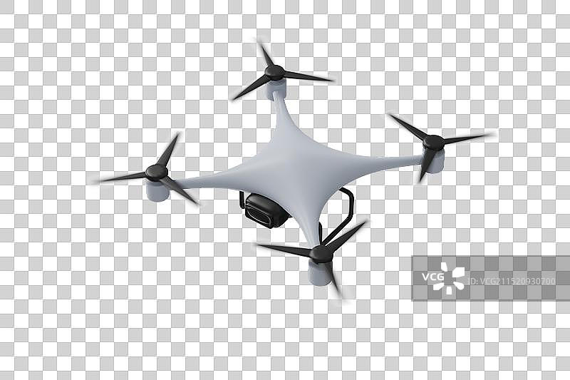 无人机飞行器三维插画图片素材