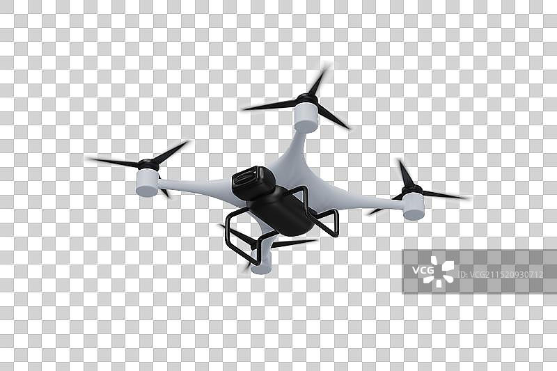 无人机飞行器三维插画图片素材