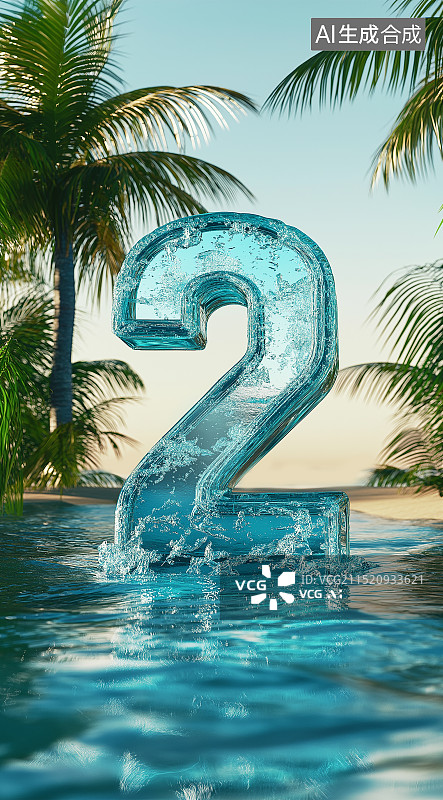 【AI数字艺术】水晶风格倒计时2图片素材