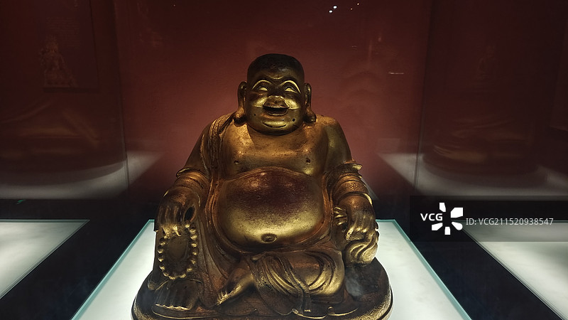 鎏金弥勒佛造像（拍摄于洛阳博物馆）图片素材