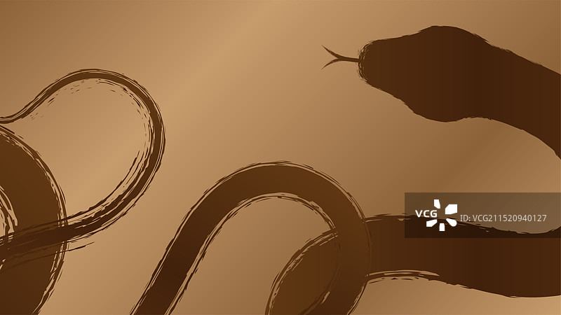 蛇年毛笔书法图片素材