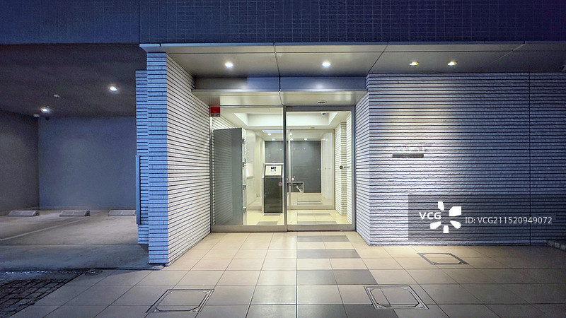 现代建筑大门立面图片素材