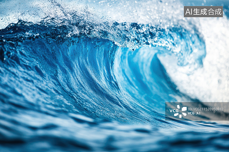 【AI数字艺术】汹涌的海浪图片素材