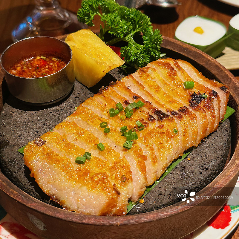 泰国菜 猪颈肉图片素材