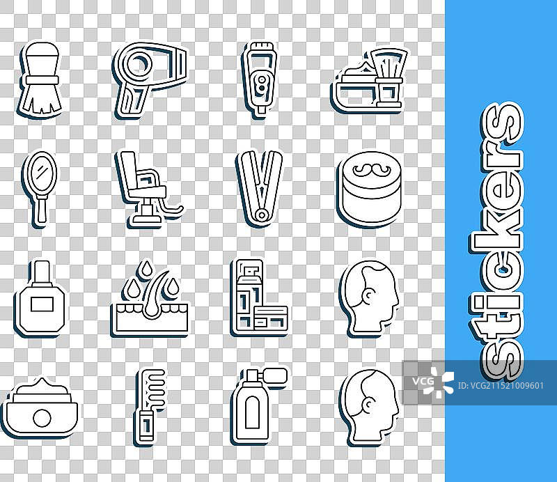 头发造型用秃顶凝胶或发蜡图片素材