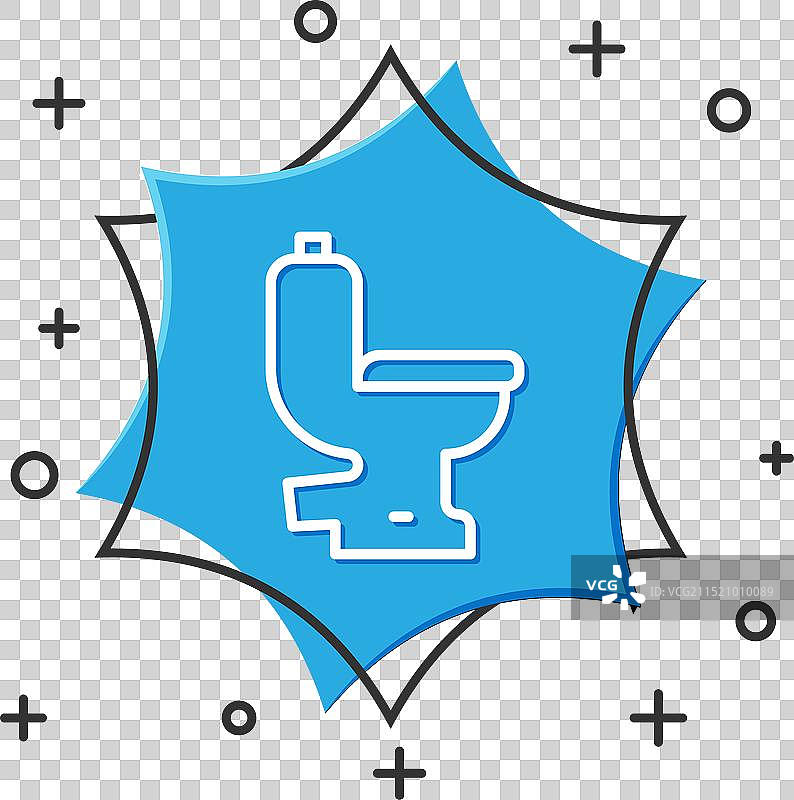 白色线条马桶图标图片素材