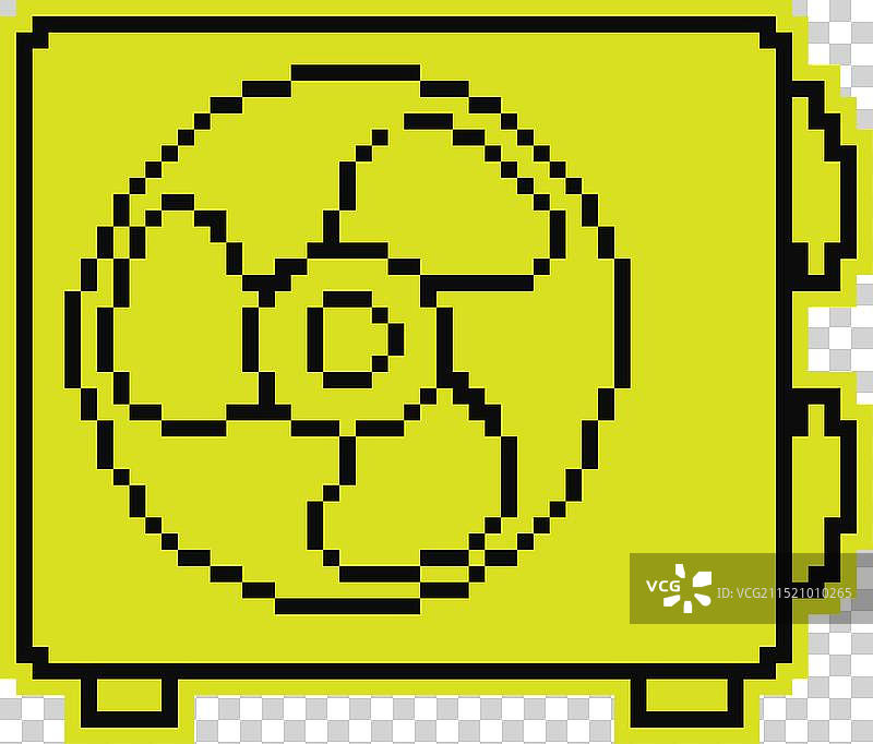像素风空调设备轮廓图标图片素材