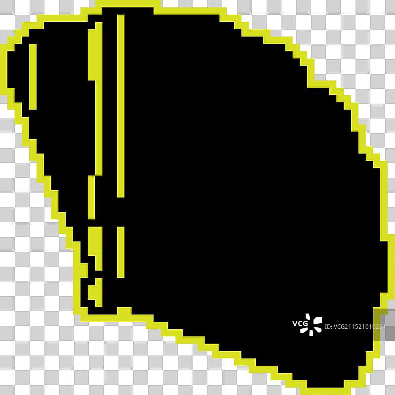 像素剪影图标：戏剧扇子和女性图片素材