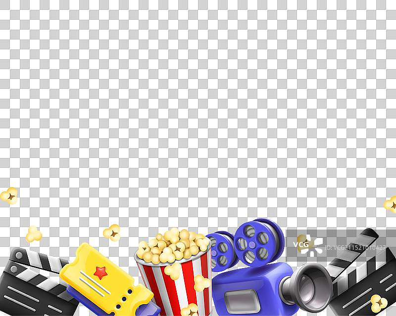 白色背景上的电影节海报图片素材