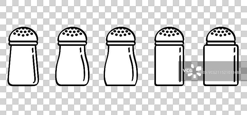 胡椒和盐调味瓶图片素材