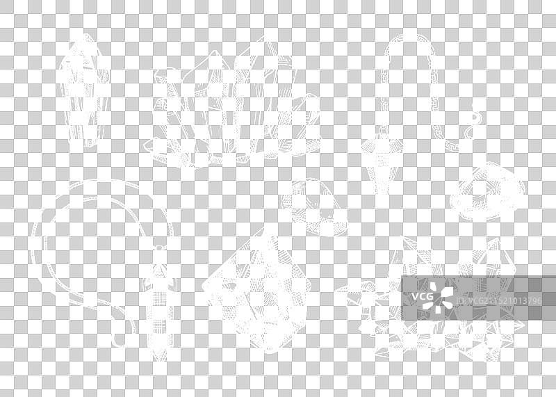 手绘宝石和水晶图片素材