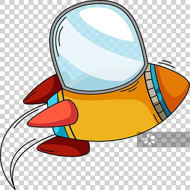 白色背景火箭轮廓图片素材