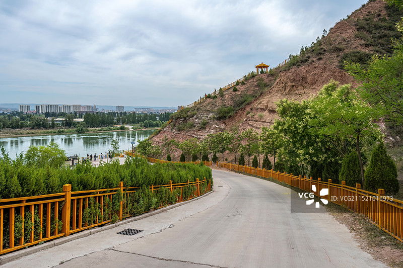 陕西省榆林市府谷县鸡鸣三省处景观图片素材