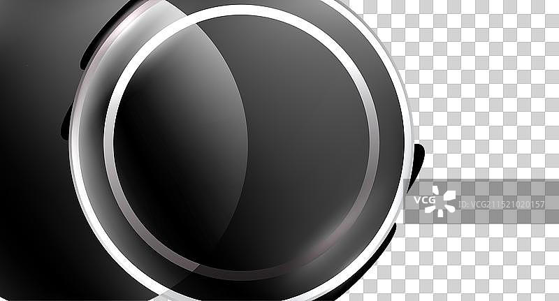 霓虹玻璃圆圈，留白供您填写文本或其他内容图片素材