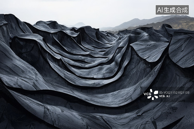 【AI数字艺术】黑暗的荒原地貌图片素材