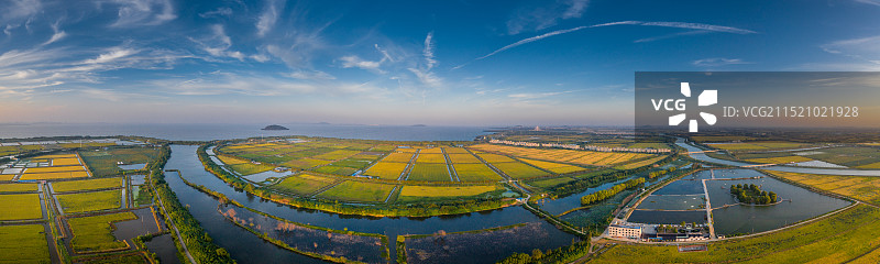 巢湖肥西三河段风光（稻渔天秋景）图片素材