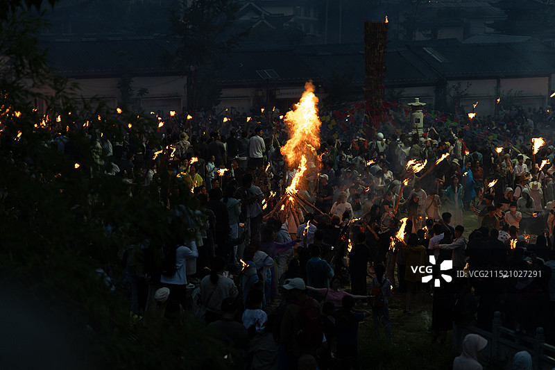 大理白族火把节图片素材