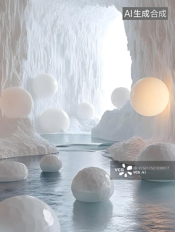 【AI数字艺术】超现实溶洞图片素材