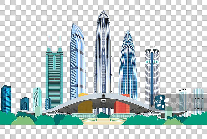 深圳地标天际线图片素材