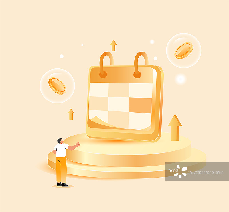 白领在看日历图片素材