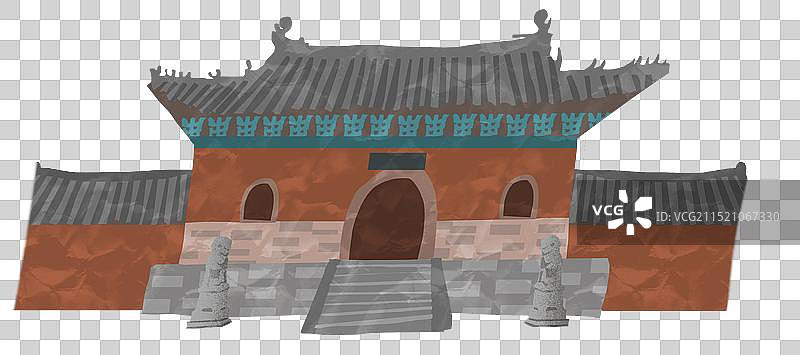 新乡市比干庙插画元素图片素材