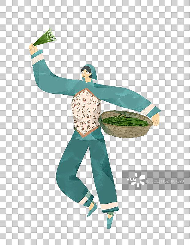 淮安市文化遗产金湖秧歌插画元素图片素材