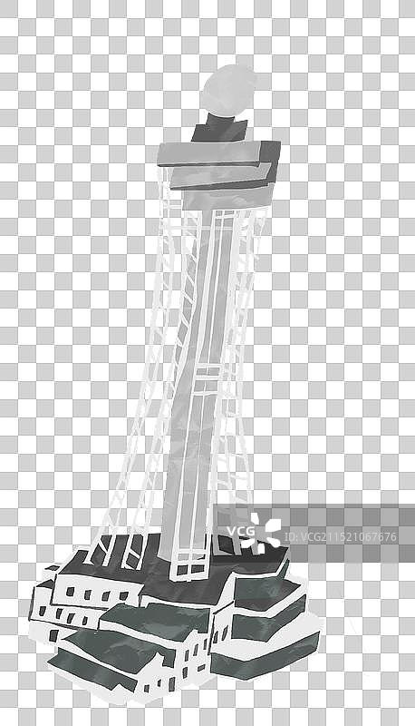 衡阳市雷达气象站插画元素图片素材