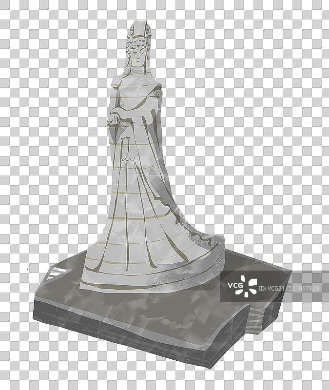 莆田市湄州岛妈祖像插画元素图片素材