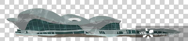 九江市九江文化艺术中心插画元素图片素材