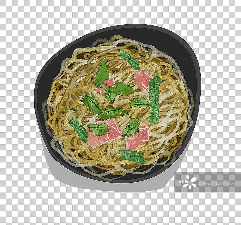 驻马店市美食河南卤面条插画元素图片素材