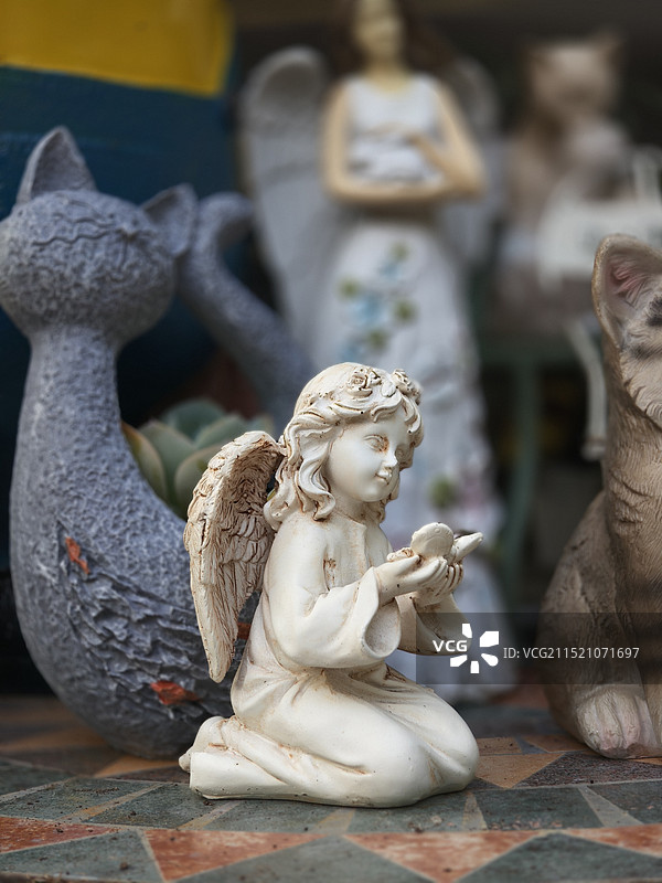 小天使石雕图片素材