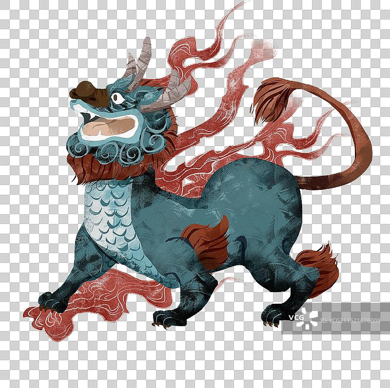 济宁文化遗产麒麟传说插画元素图片素材