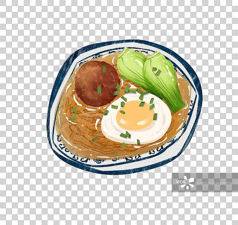 镇江美食锅盖面插画元素图片素材