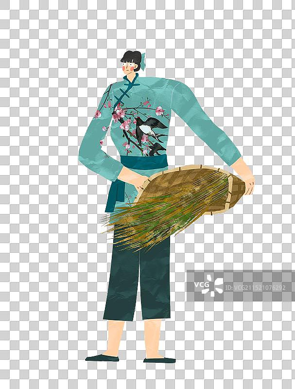 镇江文化遗产南乡田歌插画元素图片素材