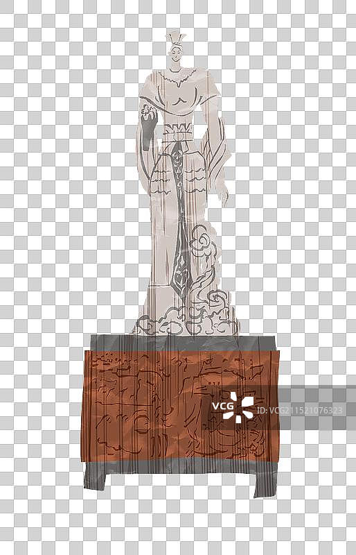 邯郸娲皇宫风景名胜区插画元素图片素材