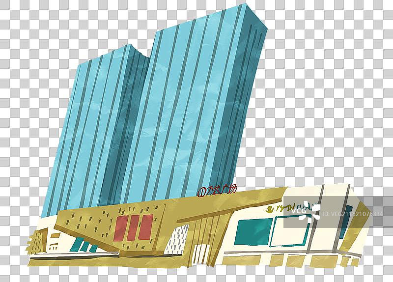 邯郸万达广场插画元素图片素材