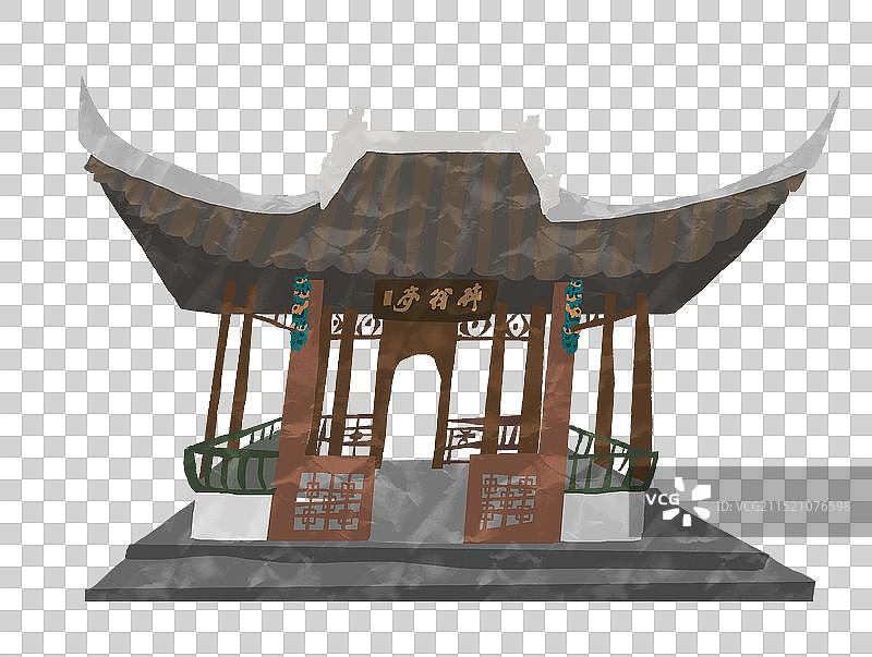 滁州市醉翁亭插画元素图片素材