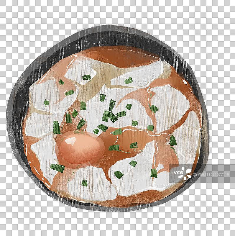 聊城市美食高唐老豆腐插画元素图片素材