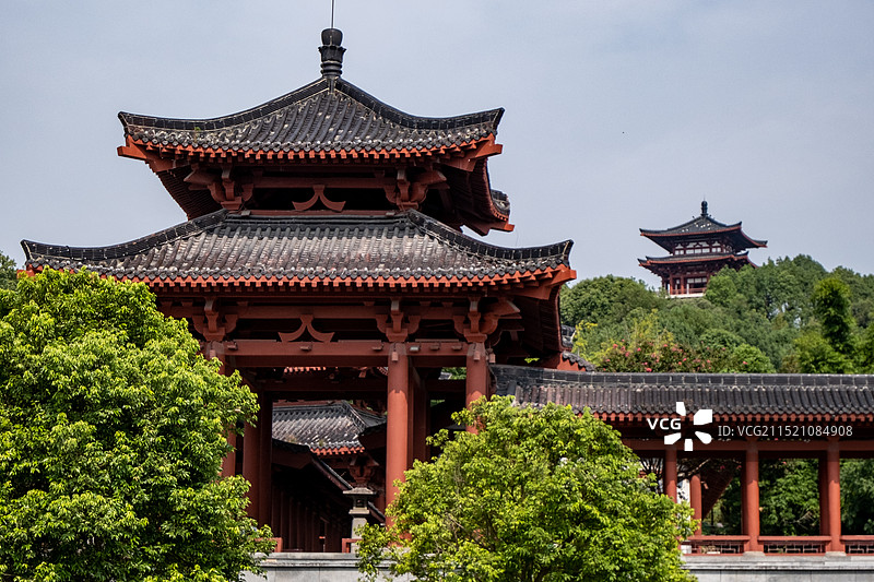 四川省绵阳市江油市青莲镇李白故居景区内景图片素材