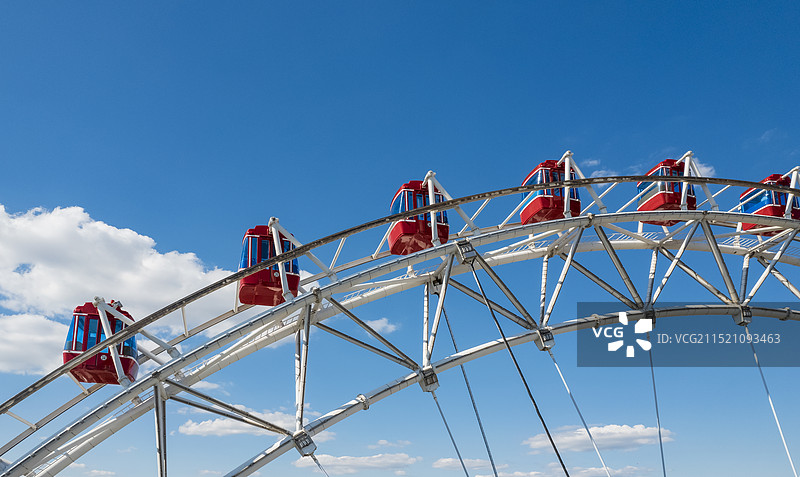天津之眼摩天轮航拍特写图片素材
