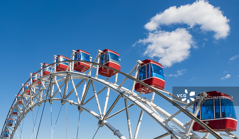 天津之眼摩天轮航拍特写图片素材