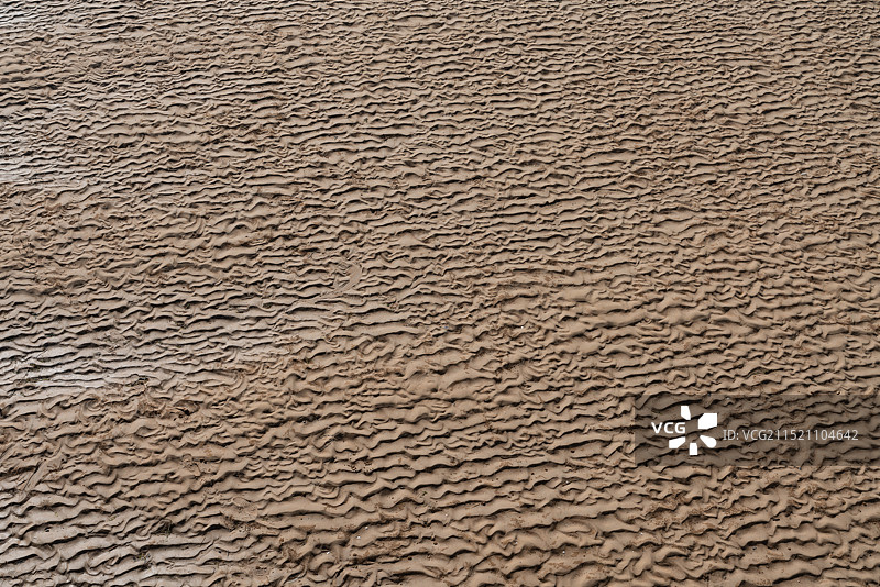 退潮后的海边沙滩纹理特写图片素材