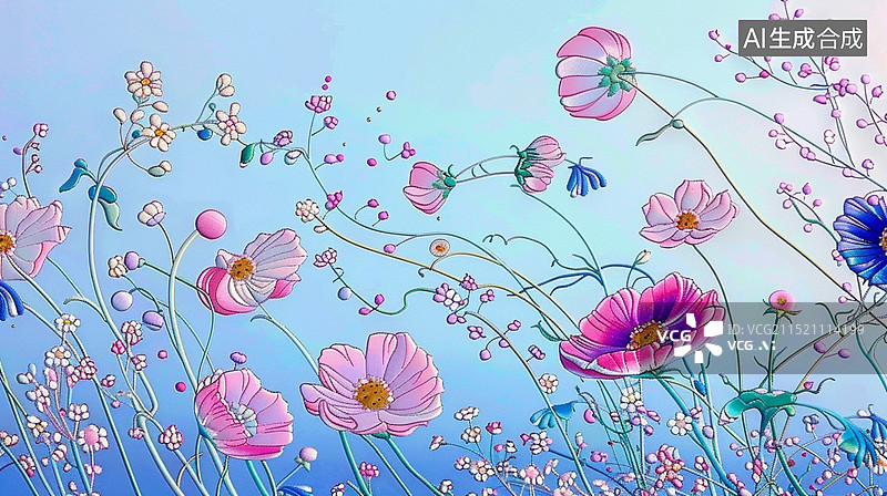 【AI数字艺术】格桑花图片素材