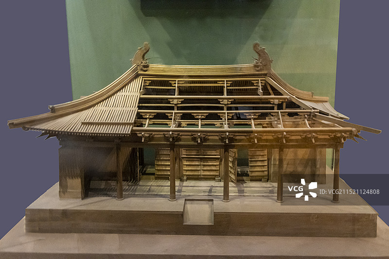 北京古代建筑博物馆（先农坛）“中国古代建筑展”：永乐宫龙虎殿（模型1：20，元，山西芮城龙泉村）图片素材