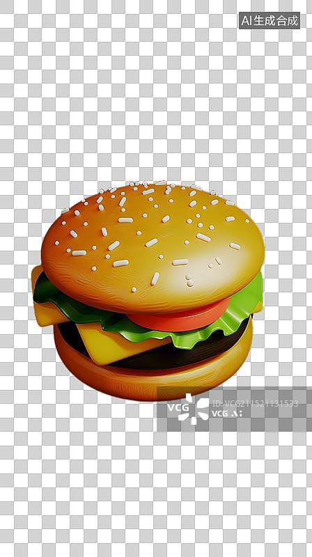 【AI数字艺术】一个汉堡包图片素材